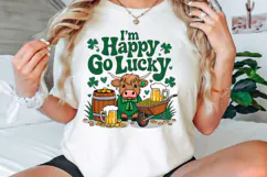 St. Patrick’s Day Highland Cow PNG, St Patrick’s PNG Product Image 2