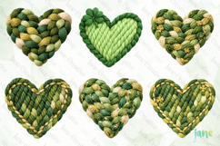 St. Patrick’s Day Knitted Heart Clipart Product Image 4
