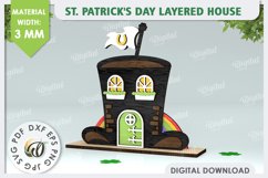 St. Patrick&#039;s Day Houses Laser Cut Bundle. Layered Houses Product Image 9