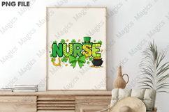 St. Patrick's Day Nurse Bow PNG Product Image 3