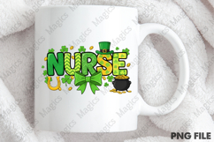 St. Patrick's Day Nurse Bow PNG Product Image 4