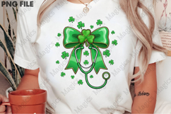 St Patrick’s Day Nurse Coquette Bow Png Product Image 2