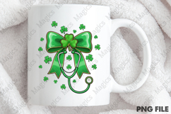 St Patrick’s Day Nurse Coquette Bow Png Product Image 4