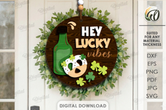 St Patricks Day Round Signs Bundle Laser Cut. Wall Decor SVG Product Image 12