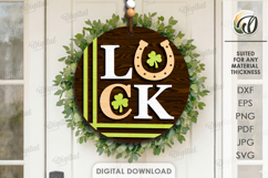 St Patricks Day Round Signs Bundle Laser Cut. Wall Decor SVG Product Image 7