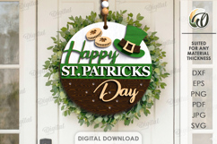 St Patricks Day Round Signs Bundle Laser Cut. Wall Decor SVG Product Image 11