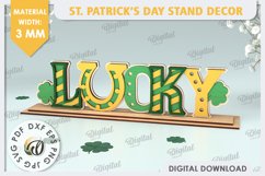 St Patrick&#039;s Day Stand Decor Laser Cut Bundle. Lucky Charms Product Image 5