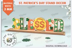 St Patrick&#039;s Day Stand Decor Laser Cut. Lucky Charm SVG Product Image 1