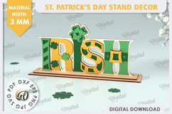 St Patrick&#039;s Day Stand Decor Laser Cut. Lucky Charm SVG Product Image 1