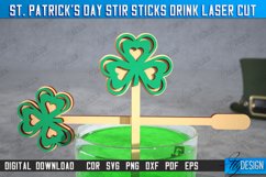 St Patrick&#039;s Day Drink Stirrers | Drinks Markers | CNC File Product Image 1