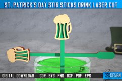 St Patrick&#039;s Day Drink Stirrers | Drinks Markers | CNC File Product Image 1