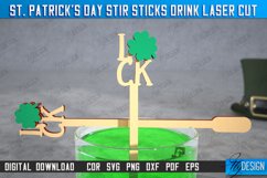 St Patrick&#039;s Day Drink Stirrers | Drinks Markers | CNC File Product Image 1
