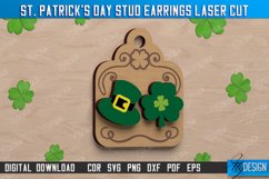 St. Patrick&#039;s Day Stud Earrings Laser Cut Bundle,Jewelry SVG Product Image 3