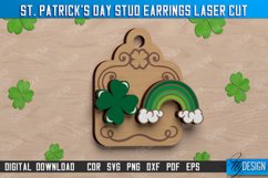 St. Patrick&#039;s Day Stud Earrings Laser Cut Bundle,Jewelry SVG Product Image 10
