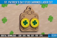 St. Patrick&#039;s Day Stud Earrings Laser Cut Bundle,Jewelry SVG Product Image 4
