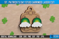 St. Patrick&#039;s Day Stud Earrings Laser Cut Bundle,Jewelry SVG Product Image 5