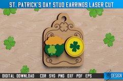 St. Patrick&#039;s Day Stud Earrings Laser Cut Bundle,Jewelry SVG Product Image 11