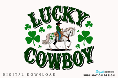 Lucky Cowboy PNG, Howdy St Patrick’s Day PNG Product Image 1