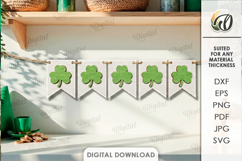 St Patricks Day Tiered Tray Laser Cut. Wall Decor SVG Product Image 1