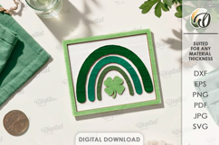 St Patricks Day Tiered Tray Laser Cut. Wall Decor SVG Product Image 13