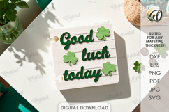 St Patricks Day Tiered Tray Laser Cut. Wall Decor SVG Product Image 1