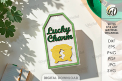 St Patricks Day Tiered Tray Laser Cut. Gift Tag SVG Product Image 1