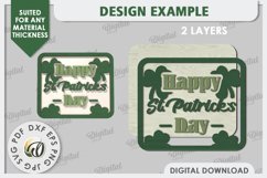 St Patrick&#039;s Day Sign Laser Cut. Lucky Charm Tiered Tray SVG Product Image 2