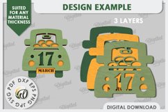 St Patrick&#039;s Day Sign Laser Cut. Lucky Charm Tiered Tray SVG Product Image 2