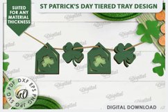 St Patrick&#039;s Day Banner Laser Cut. Lucky Charm Tiered Tray Product Image 1