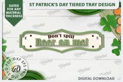 St Patrick&#039;s Day Sign Laser Cut. Lucky Charm Tiered Tray SVG Product Image 1