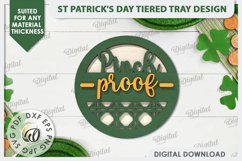 St Patrick&#039;s Day Sign Laser Cut. Lucky Charm Tiered Tray SVG Product Image 1