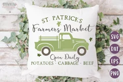 St. Patrick's Day Vintage Truck Farmhouse Sign SVG Product Image 1