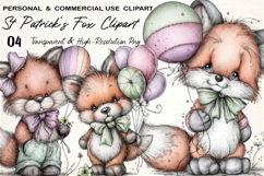 St Patrick's Fox Clipart Product Image 1
