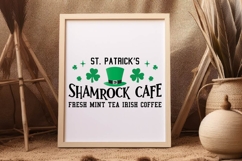 St. Patrick’s Shamrock Cafe Fresh Sign SVG Design Product Image 3