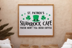 St. Patrick’s Shamrock Cafe Fresh Sign SVG Design Product Image 2