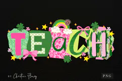 Preppy Ransom Teach PNG | St Patrick's Day PNG Product Image 4