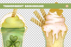 St. Patrick&#039;s Coffee Drinks Watercolor Clipart Collection Product Image 3