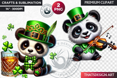 St Patrick wild animal Clipart, saint patricks sublimation Product Image 1