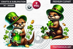 St Patrick wild animal Clipart, saint patricks sublimation Product Image 1