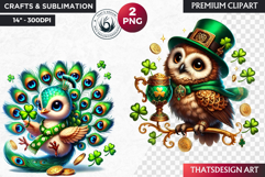 St Patrick wild animal Clipart, saint patricks sublimation Product Image 1