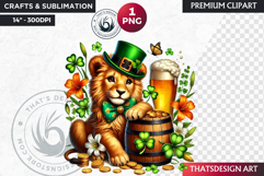 St Patrick wild animal Clipart, saint patricks sublimation Product Image 1