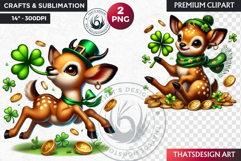 St Patrick wild animal Clipart, saint patricks sublimation Product Image 1