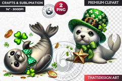 St Patrick wild animal Clipart, saint patricks sublimation Product Image 1