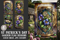 St Patrick's Day Garden Flag, Celtic, Irish Garden Flags, s5 Product Image 1