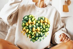 St Patrick&#039;s Day Heart Shamrock PNG, Lucky Day PNG, Coquette Product Image 3