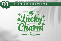 Lucky Charm Shamrock SVG File Product Image 1