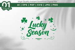 Lucky Season Shamrock SVG File Product Image 1
