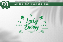 Lucky Energy Shamrock SVG File Product Image 1
