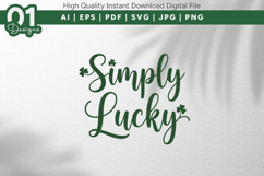 Simply Lucky SVG PNG Cut File Product Image 1
