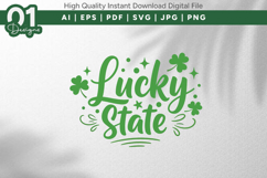 Lucky State SVG PNG Cut File Product Image 1